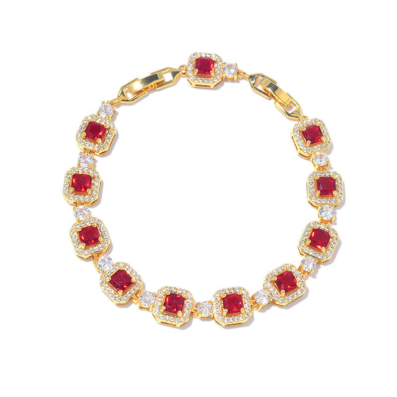 Women's Color Zircon For Fashion Colored Gems Bracelets