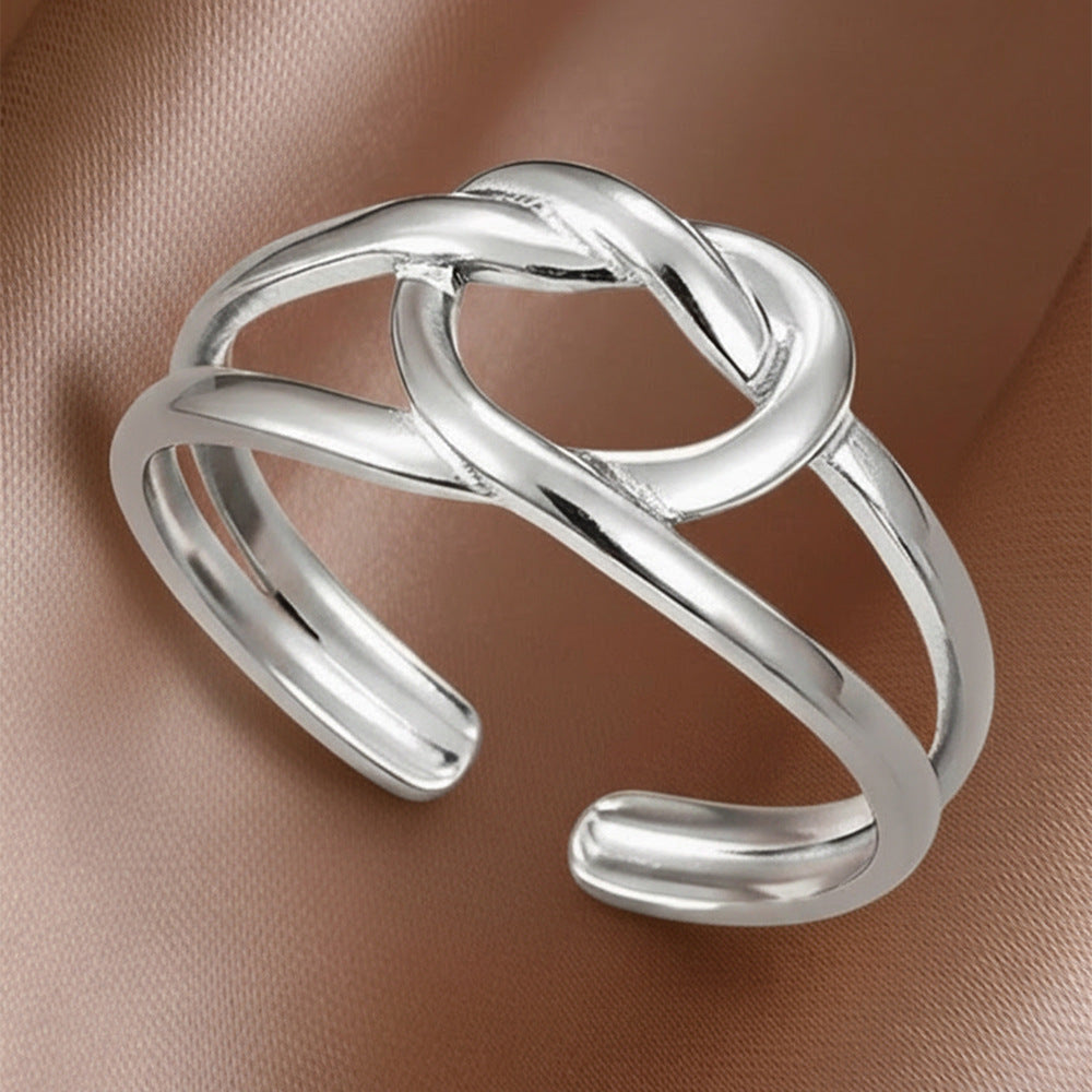 Heart-shaped Titanium No Fading Oil Pressure Rings