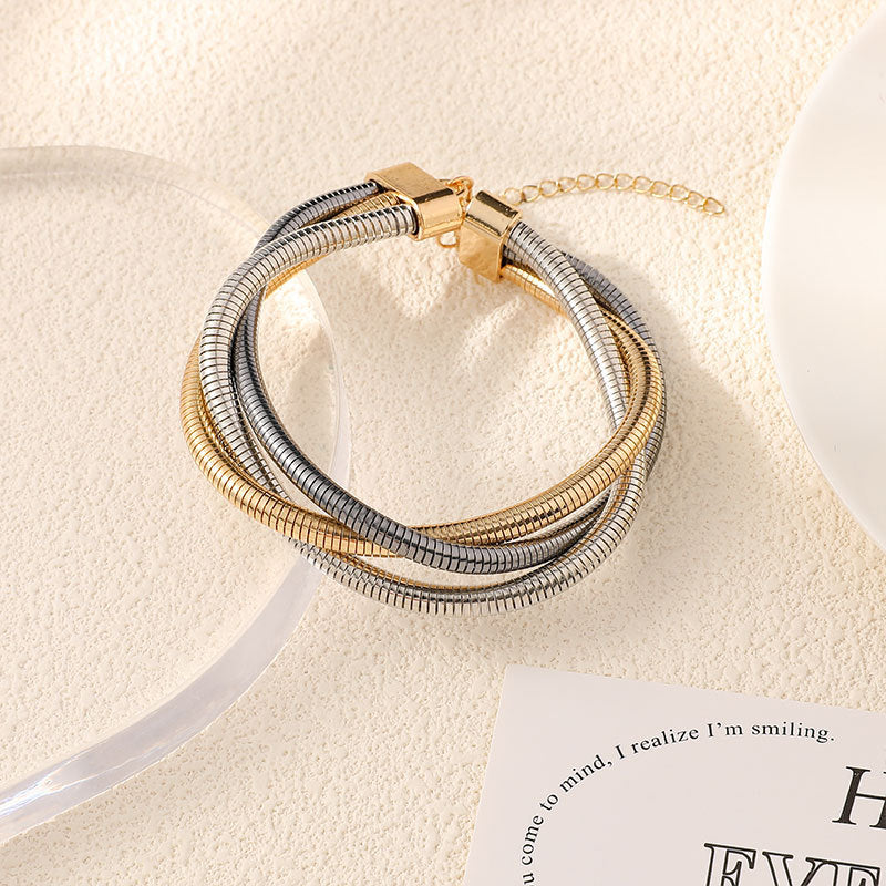 Winding Spring Light Luxury High-grade Metal Necklaces