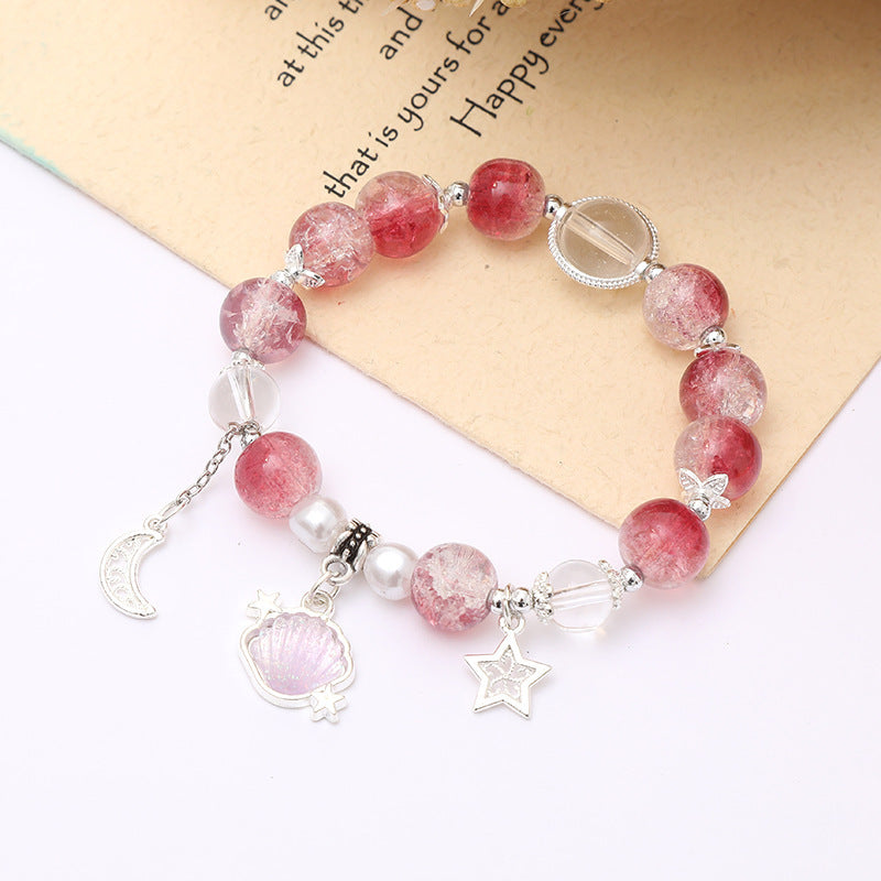 Graceful Crystal Super Moonstone Couple Girlfriends Bracelet