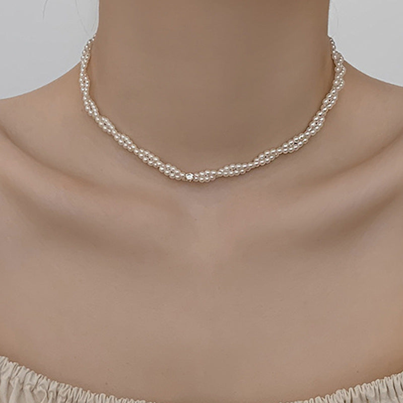 Women's Stitching Heart Clavicle Chain Light Luxury Necklaces