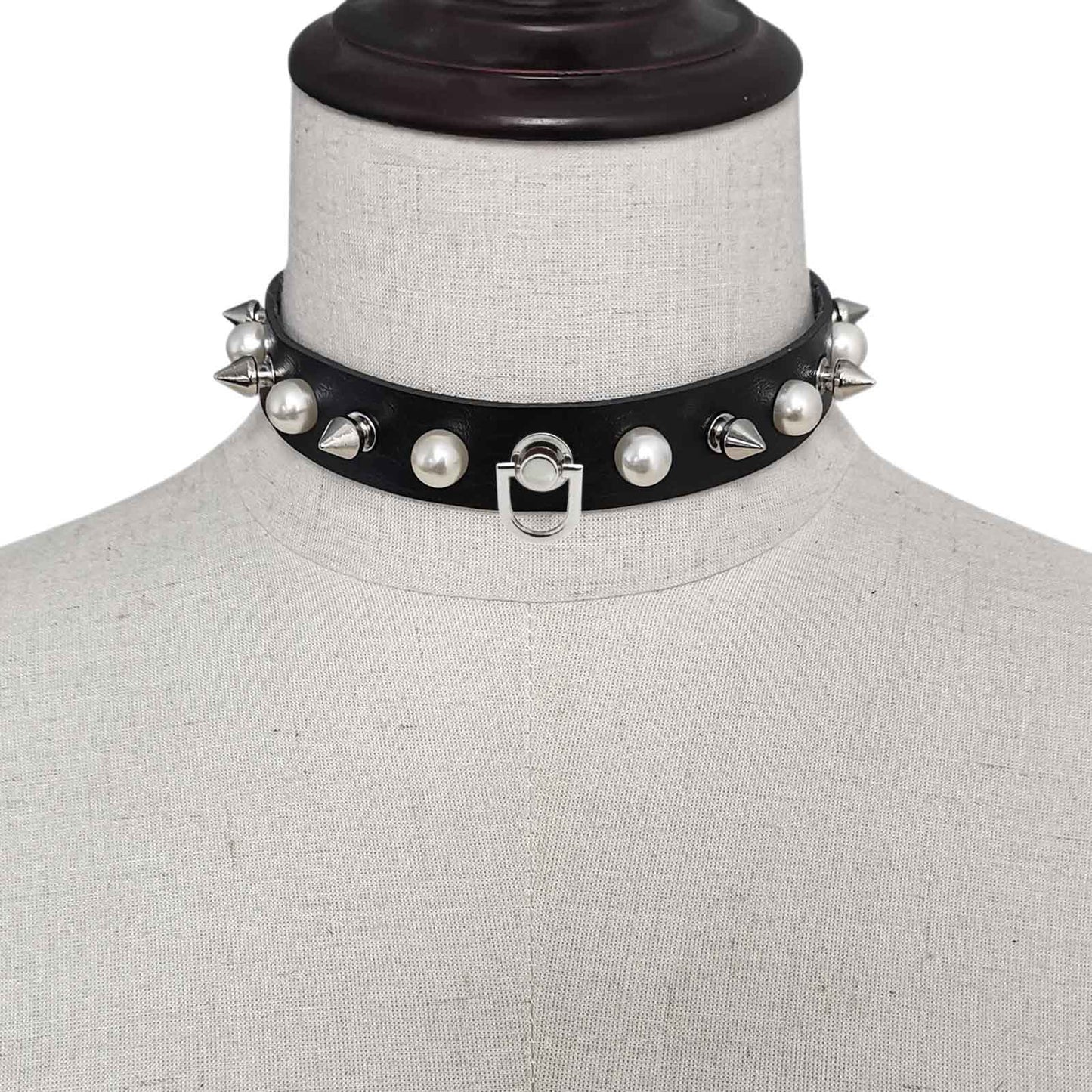 Nail Creative Imitation Pearl Rivet Buckle Clavicle Chain Sexy Collar