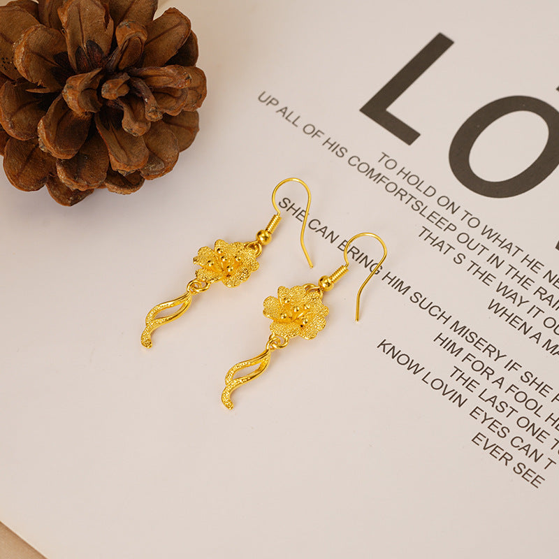 Women's Placer Gold Tassel No Color Fading Rings