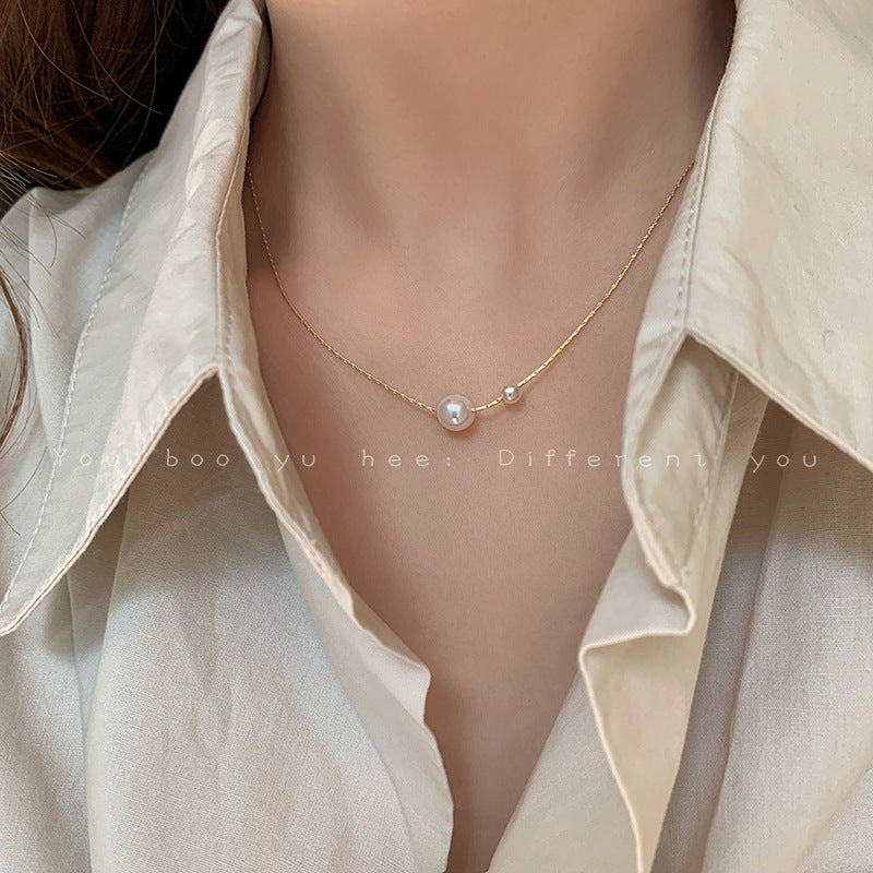 Women's Pearl Sweater Simple Temperament Entry Lux Necklaces