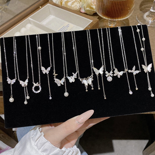 Women's Wild Butterfly Pearl Light Luxury Sweet Necklace