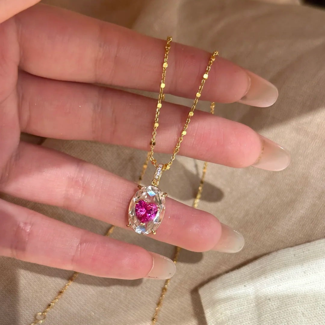 Big Diamond Pigeon Blood Red Paired For Jewelry Set