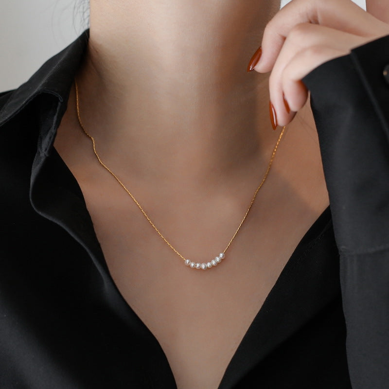 Pearl Female Light Luxury Minority Design Gentle Fairy Clavicle Necklace