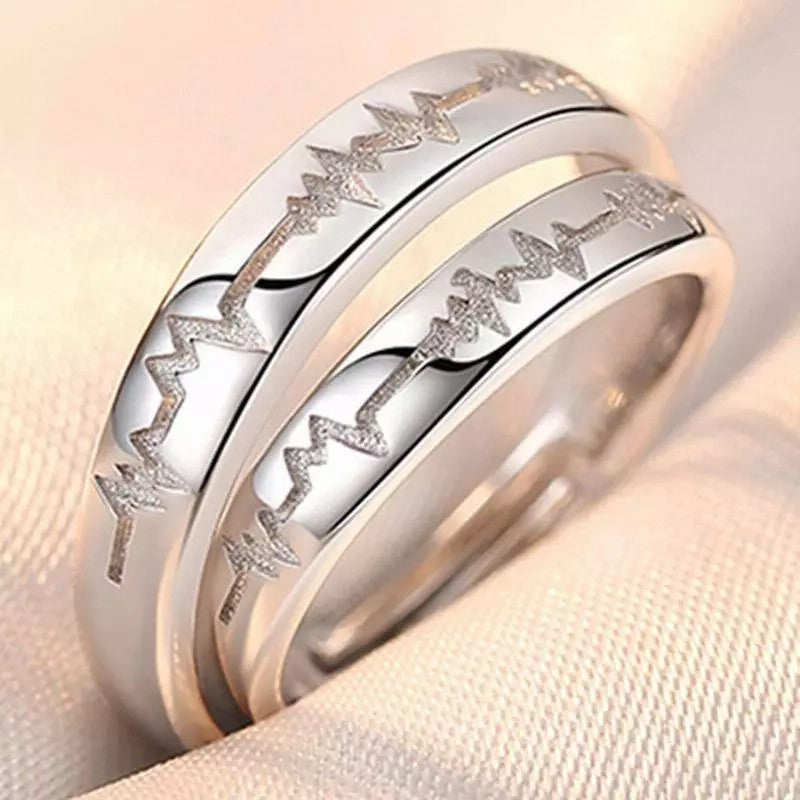 Women's & Men's Pair Simple Fashion Temperament Korean Style Rings