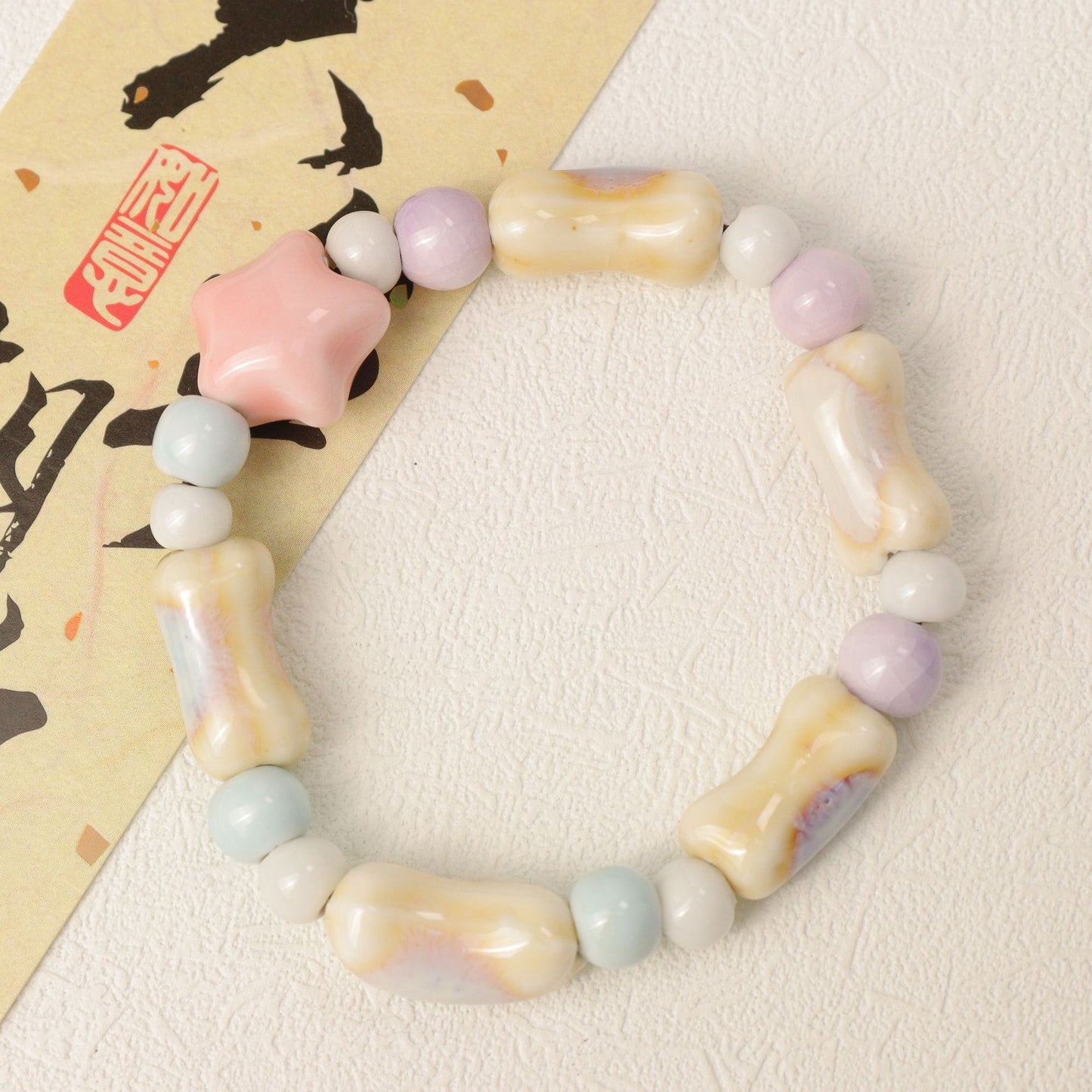 Women's Chinese Style Ceramic High-grade Beaded Ethnic National Bracelets