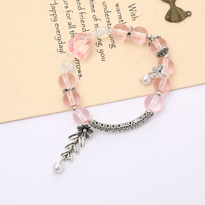 Graceful Crystal Super Moonstone Couple Girlfriends Bracelet