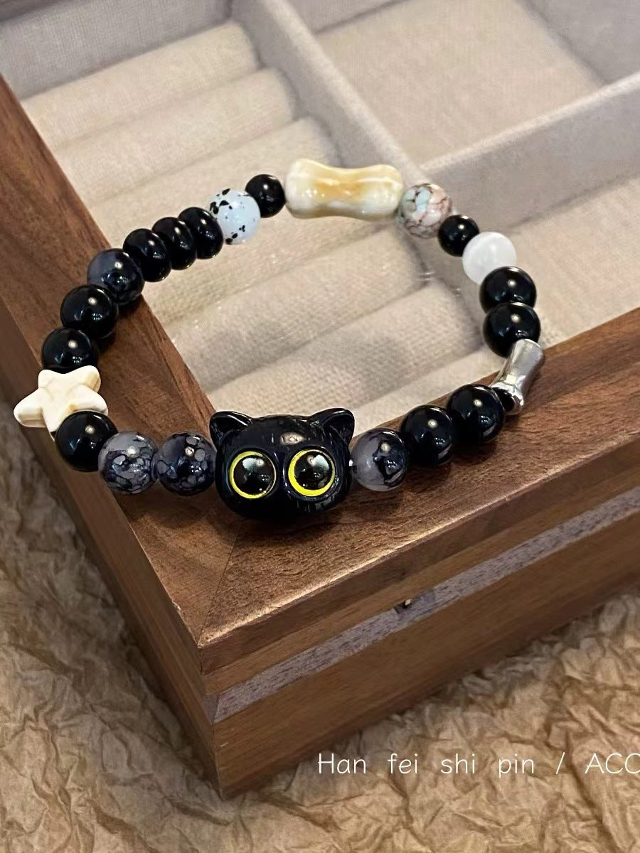 Summer Cute Cartoon Robot Color Beaded Bracelet