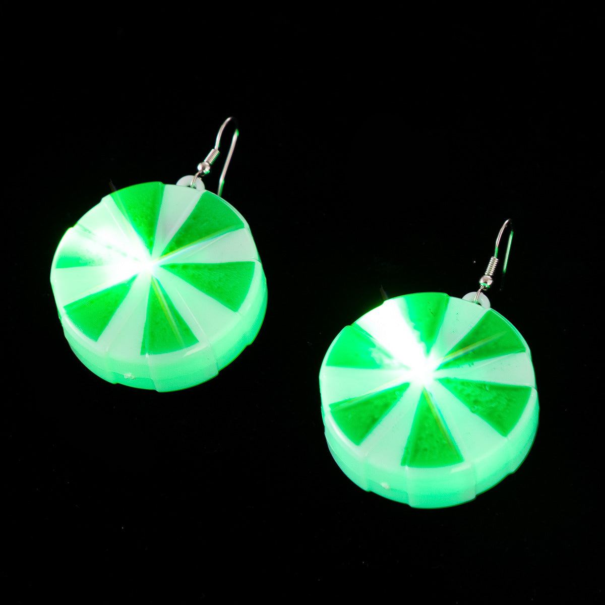 Classic Christmas Night Light Snowflake Glowing Earrings