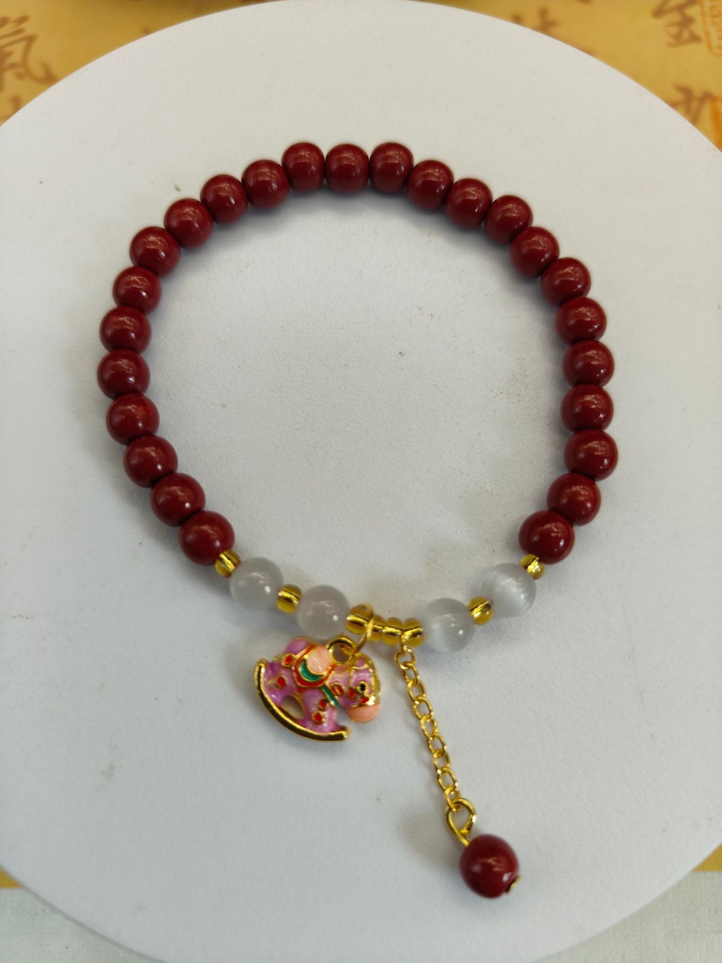 Soon Rich Cinnabar Lucky Beads Chinese National Fashion Ma Bracelet