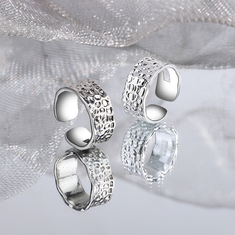 Wide Face Style Irregular With Personality Korean Fashion Ring