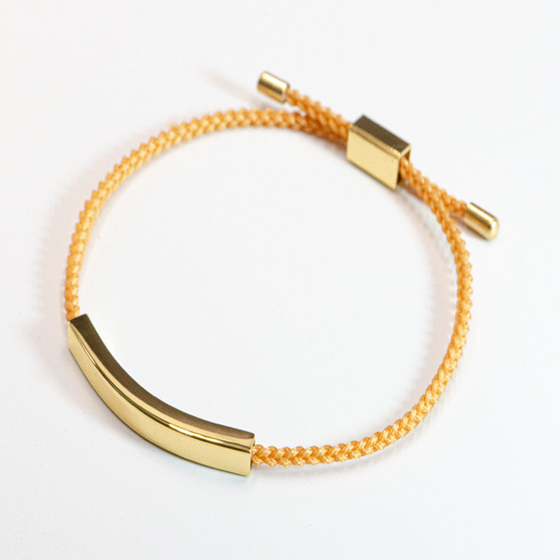 Steel Engraved Hollow Tube Couple Adjustable Inspirational Bracelets