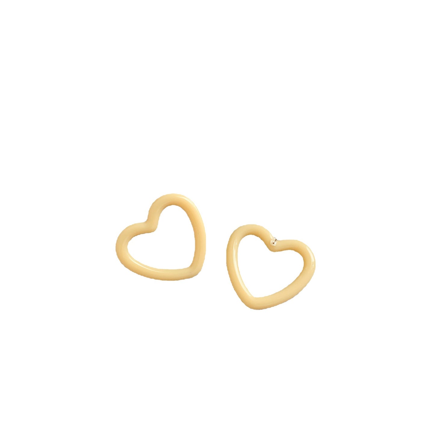 Love Heart Female Sweet Style Minimalist Design Earrings