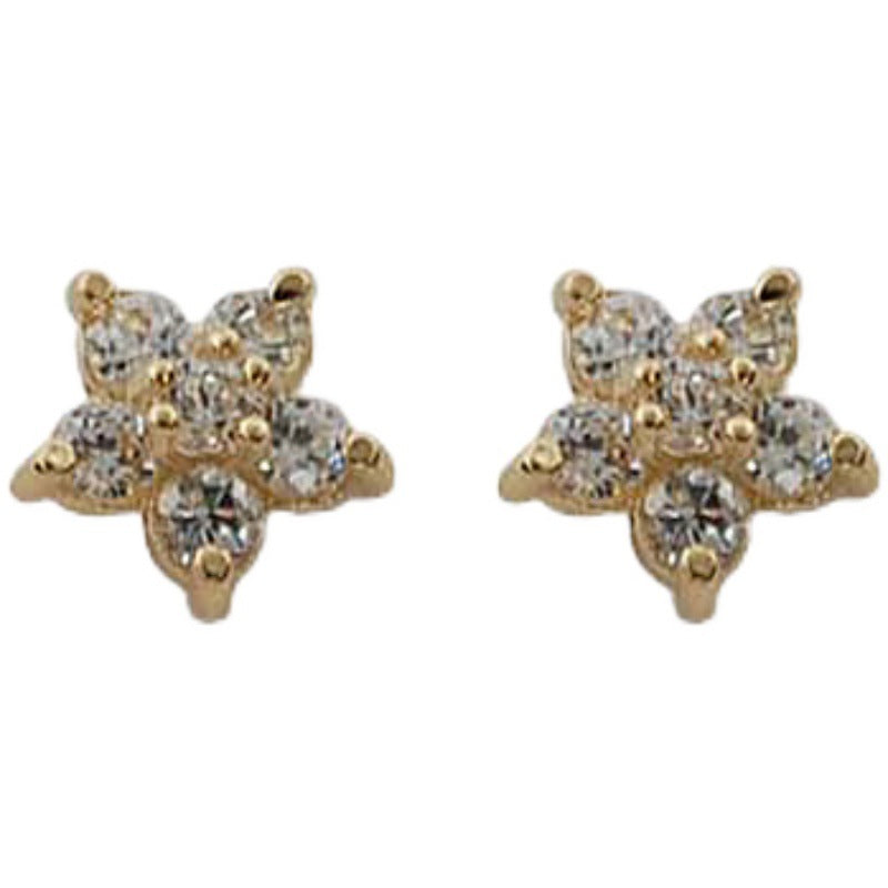 Women's Star Flower Simple Exquisite Small High Sense Light Luxury Minority Rings
