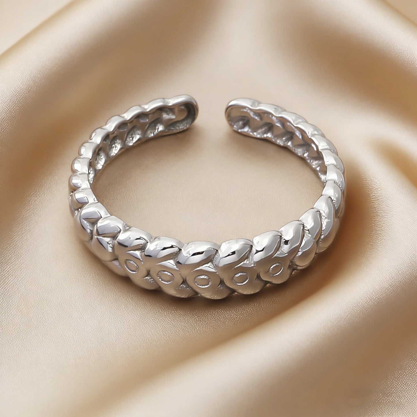 Steel Open-end Niche High-grade Fashion Trend Affordable Luxury Style Ring