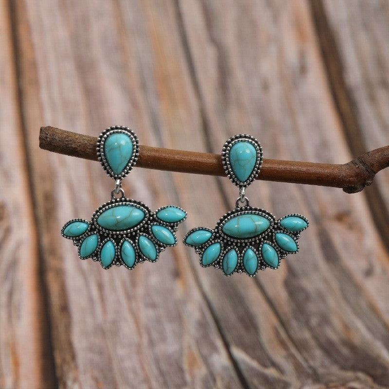 Ethnic Style Bohemian Vintage Turquoise Personalized Earrings