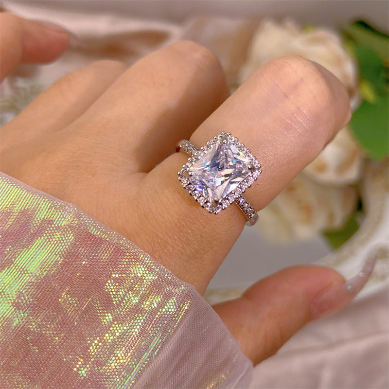 Yuan High-quality Zircon High-grade Color Retaining Open Rings