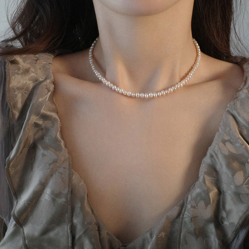 Women's Short Pearl Fashion Temperament Entry Lux Simple Personalized High Necklaces