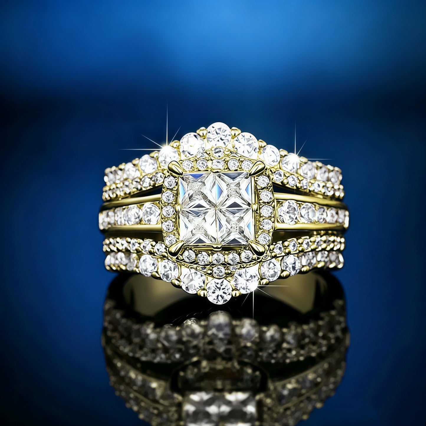 Men's Ya Zircon Personality Trend Luxury Fashion Ring