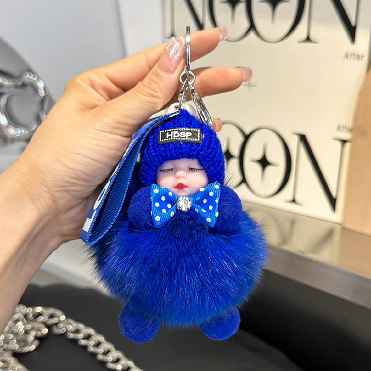 Fox Fur Doll Car Key Decoration Rings
