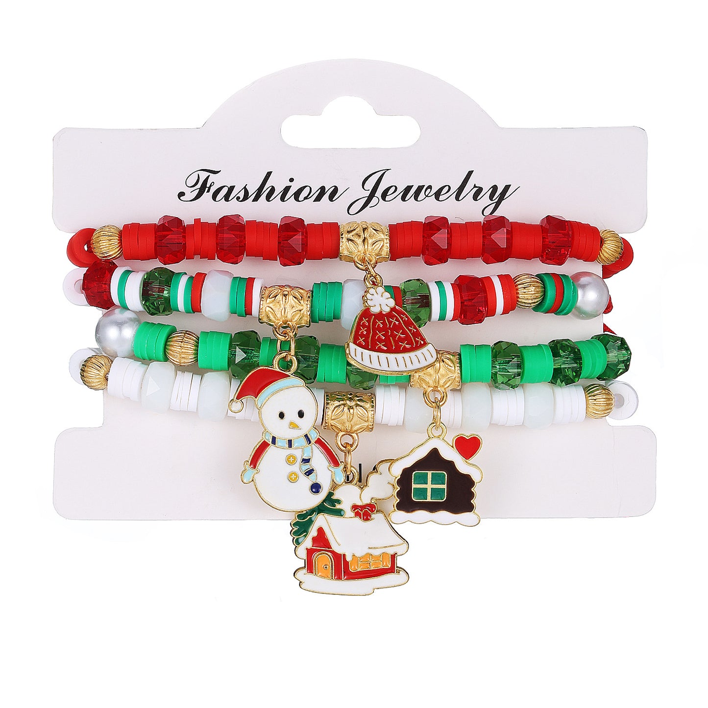 Women's Christmas Snowman Old Man High-grade Beaded Bracelets