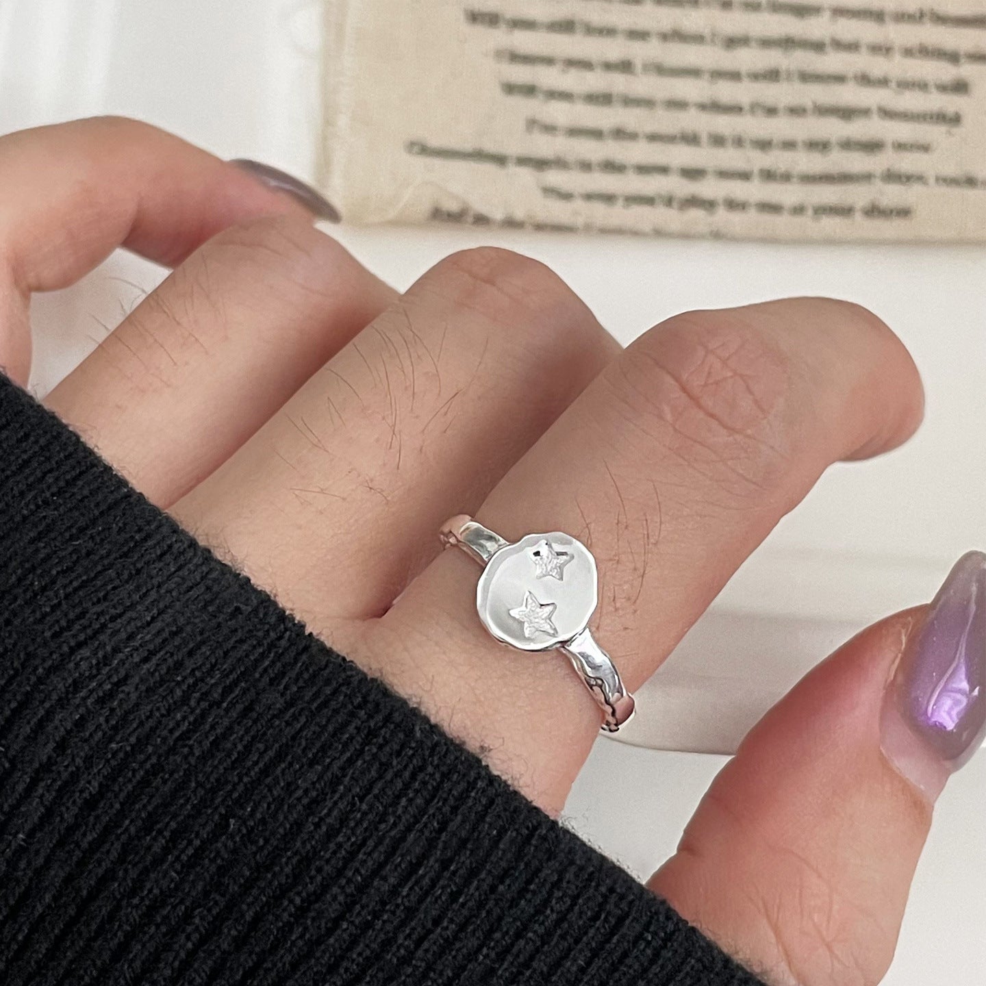 Women's Light Luxury High-grade Temperamental Minority Design Opening Ring