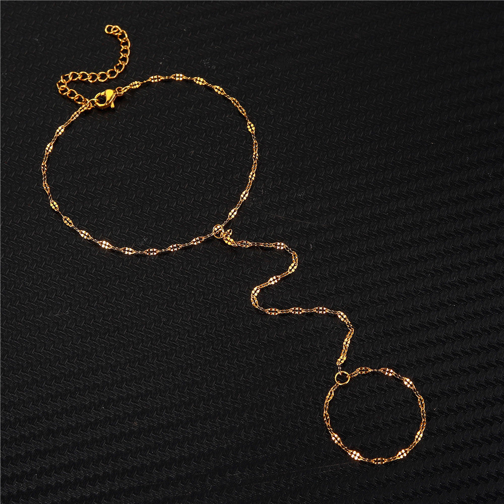 Stainless Steel Ingot Chain Spin Niche Bracelet
