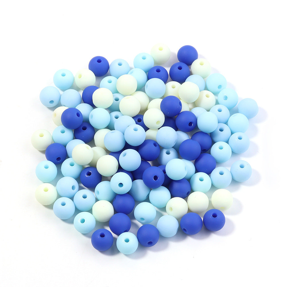 Creative Rubber Round Beads Effect Paint Jewelry Accessories