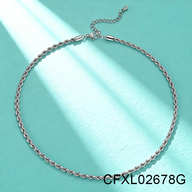 Women's Light Luxury High-grade Titanium Steel Simple Geometric Necklace