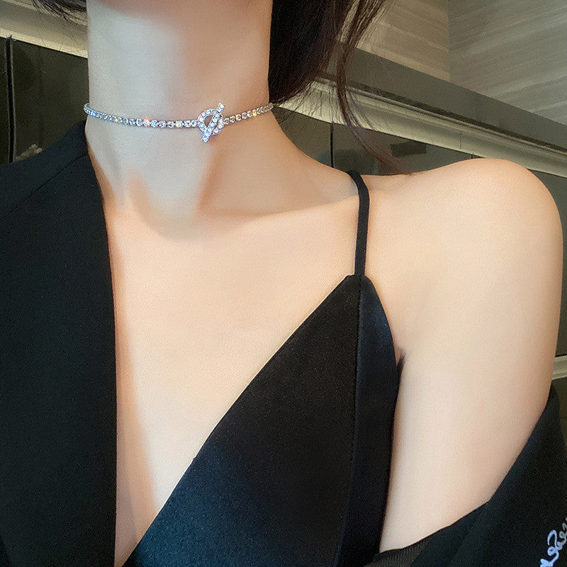 Flash Buckle Claw Chain Female Niche Design Necklace