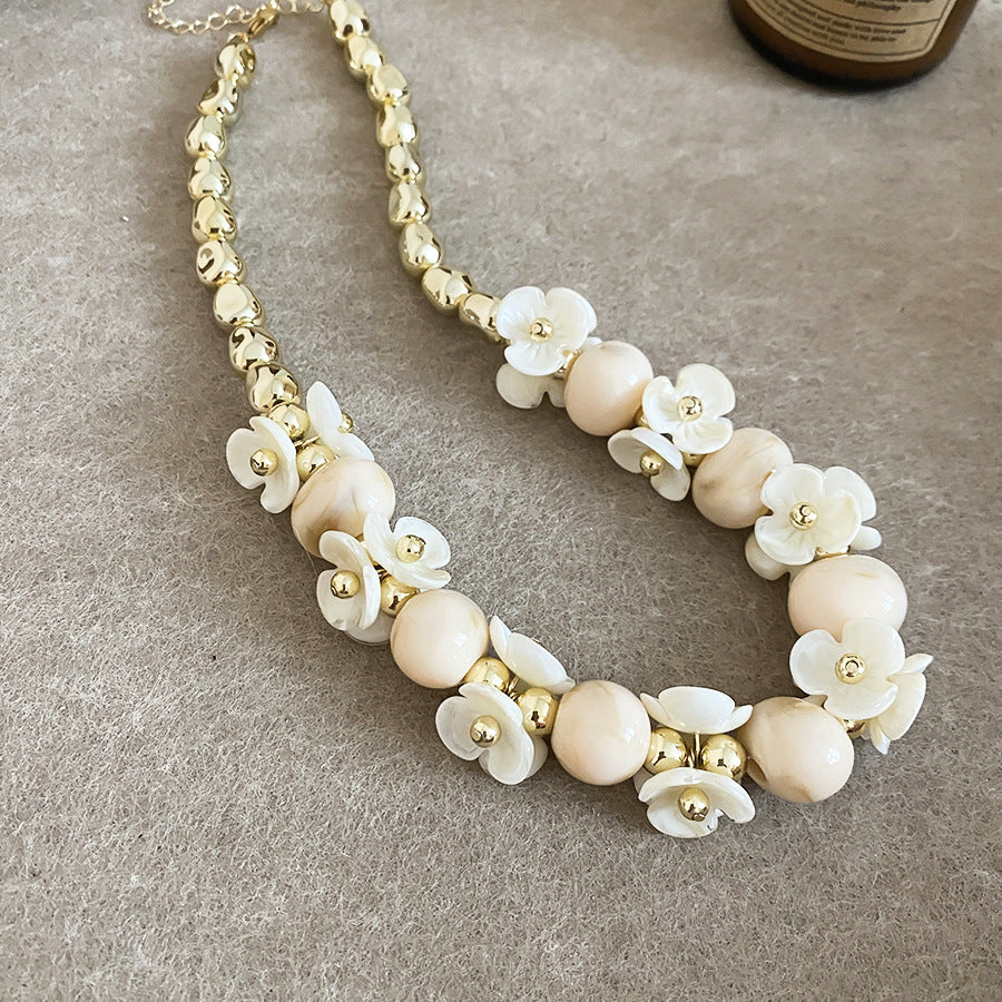 Shadow Flower Beaded Female Summer Dopamine Sweet Jewelry Set