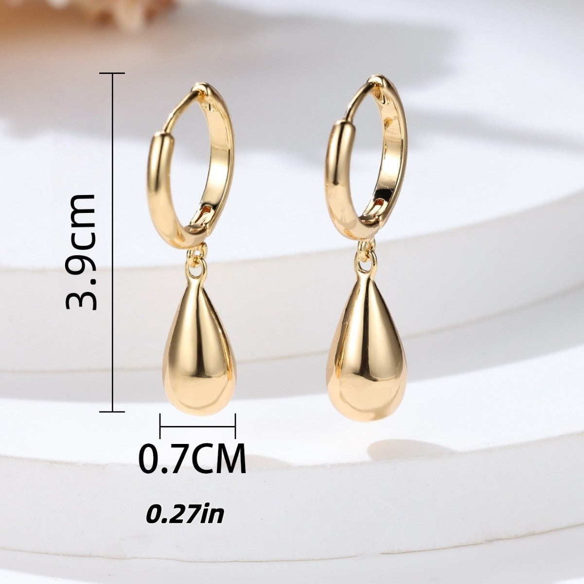 Water Drop Retro Simple High Sense Elegant Earrings