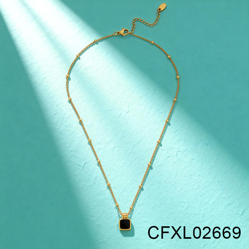Women's Light Luxury High-grade Titanium Steel Simple Geometric Necklace