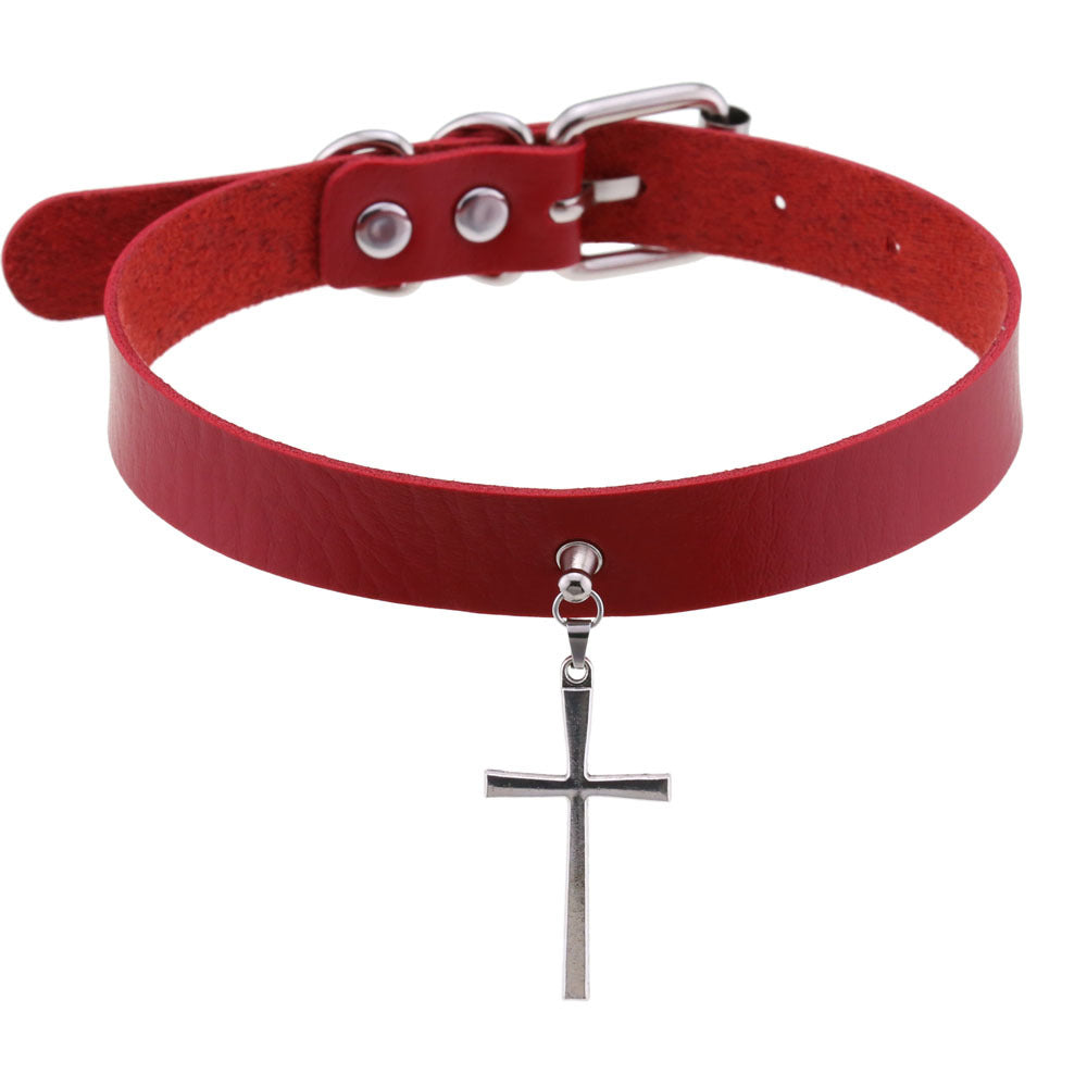 Hip Hop Punk Exquisite Cross Short Collar