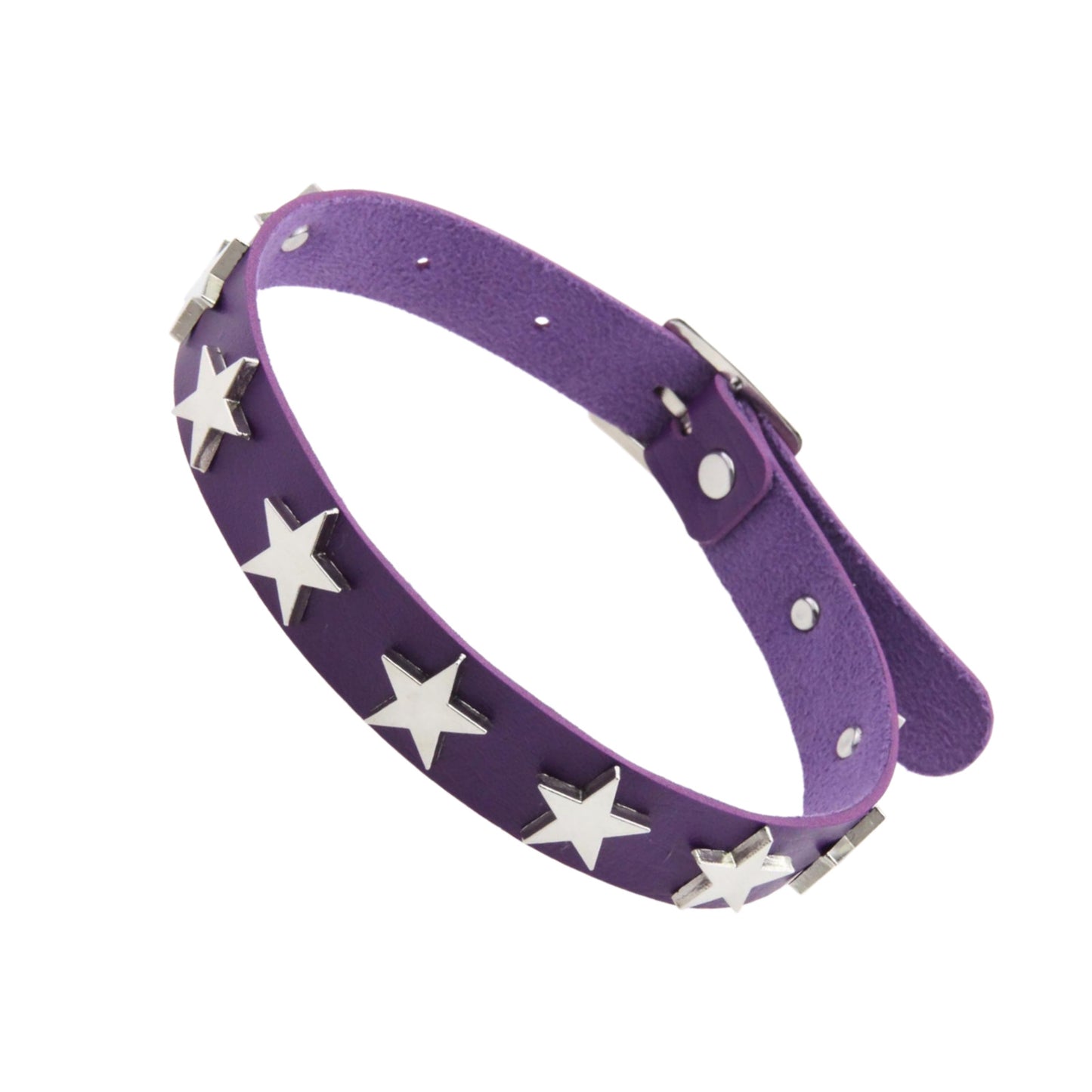 Gothic Punk Leather Female Five-pointed Star Couple Collar