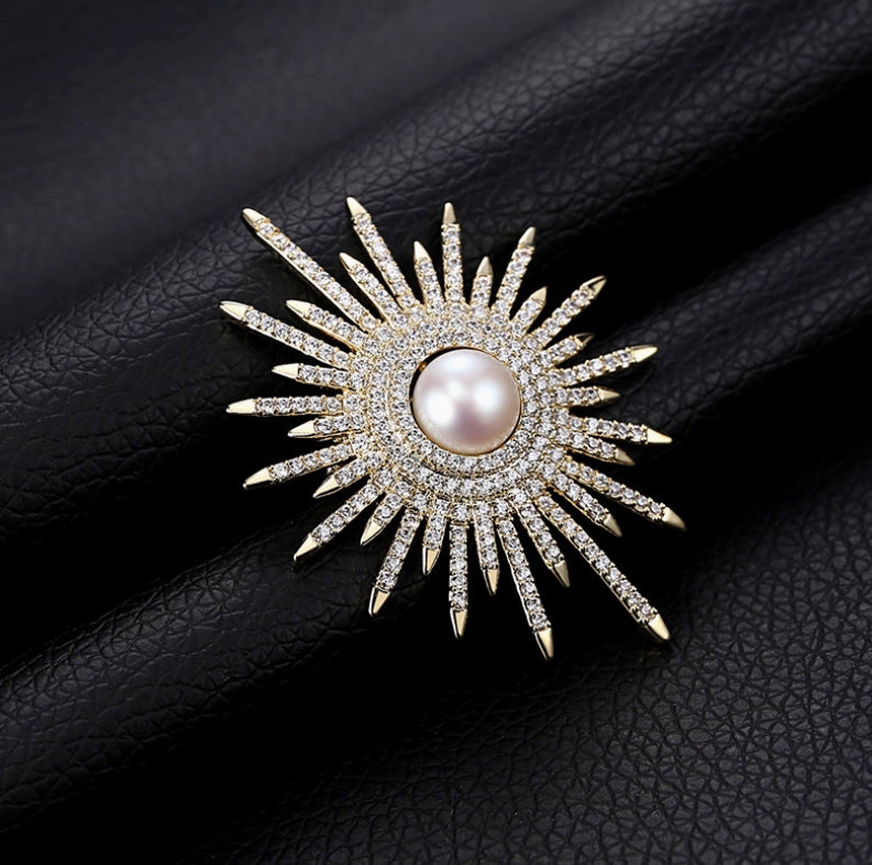 Glamorous Brooch Fashion Shining Sunflower Pin Brooches