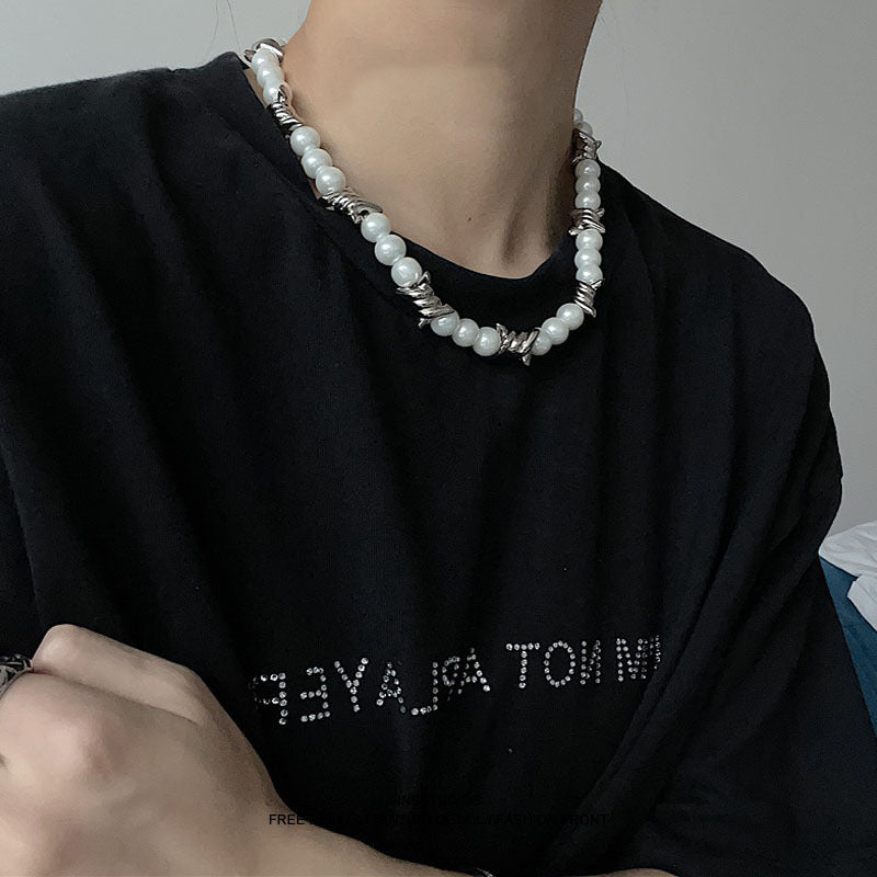 Thorns Stitching Thick Type Hip Hop Light Necklaces