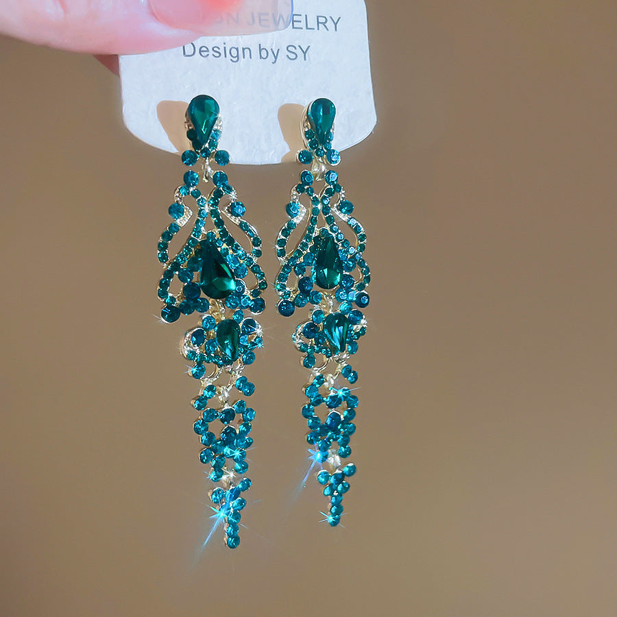 Women's Style Banquet Luxury Geometric Water Drop Light High-grade Party Earrings