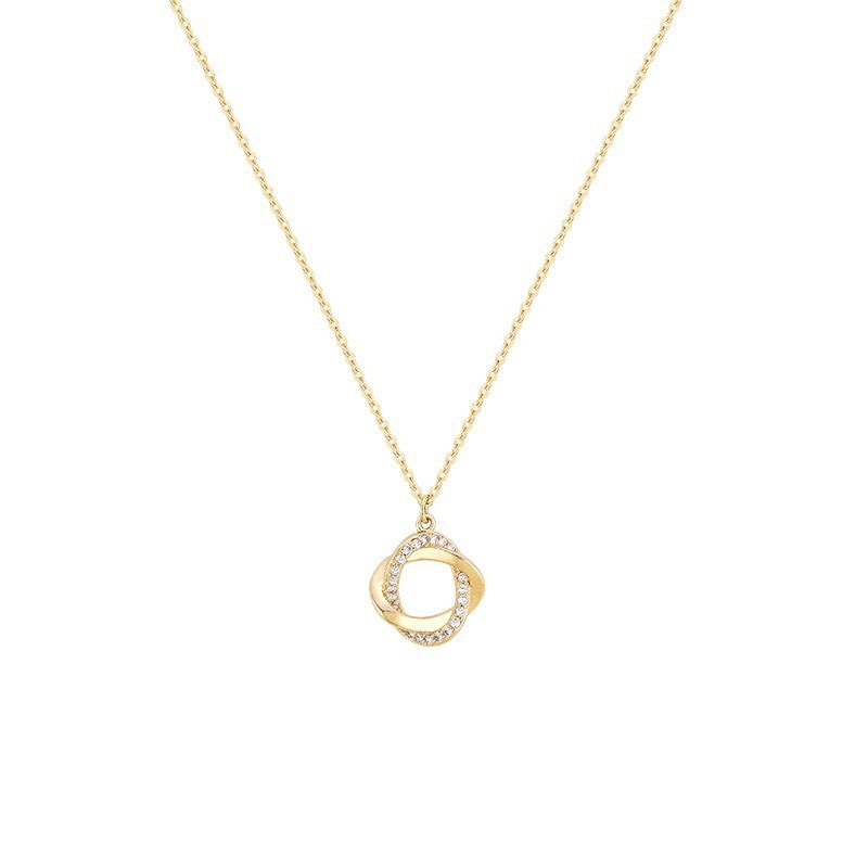 Micro Inlaid With Diamond Rose Simple Light Luxury Elegant High Necklace