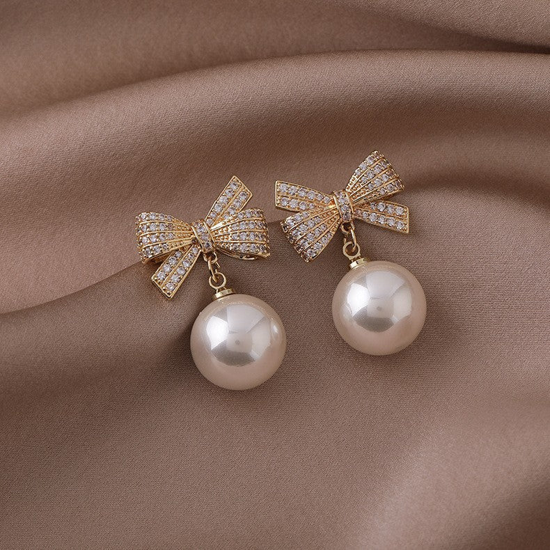 Women's Low Price Light Luxury Premium Temperamental Pearl Eardrops Rings