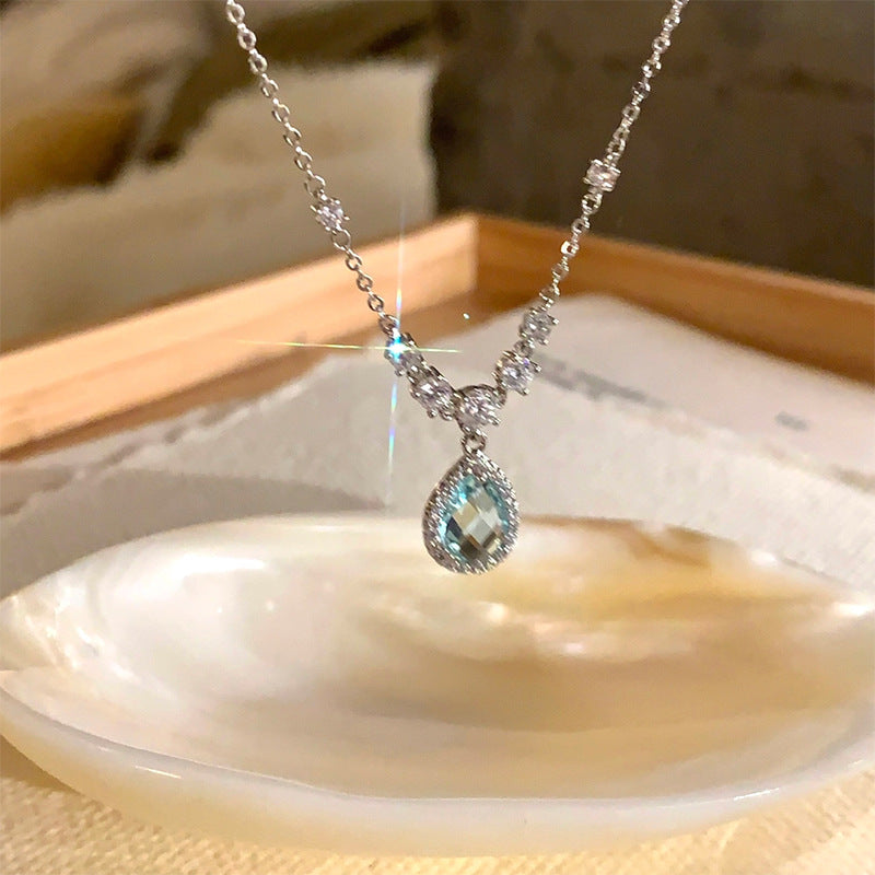 Water Drop Female Affordable Luxury Fashion Niche Design Clavicle Chain Necklace