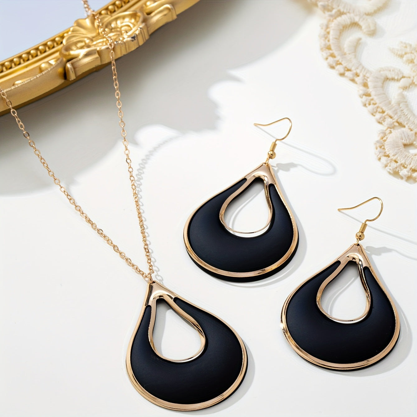Eardrops Simple Temperament Female Creative Water Jewelry Set