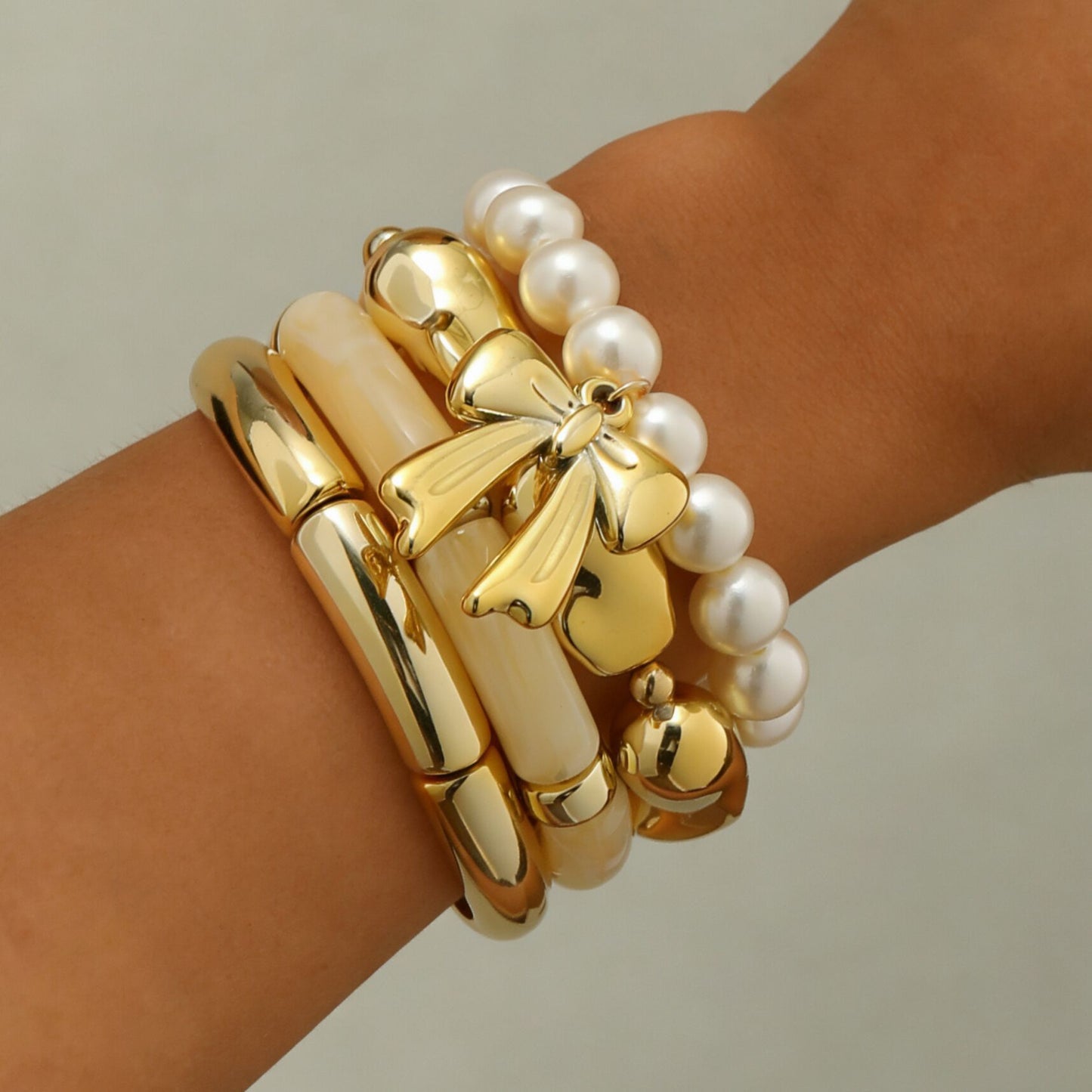 Exaggerated Irregular Glossy Design Sense Geometric Bracelets