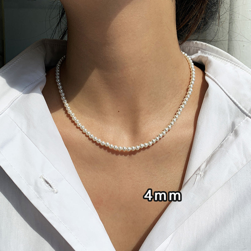 Pearl Twin Clavicle Chain Light Luxury Necklaces