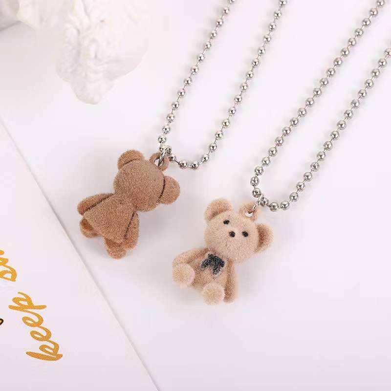 Cute Cartoon Bear Milk Cool Hip Necklaces