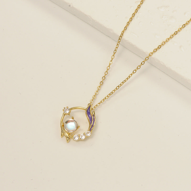 Korean Fairy Temperamental Simple Love Pearl Clavicle Necklace