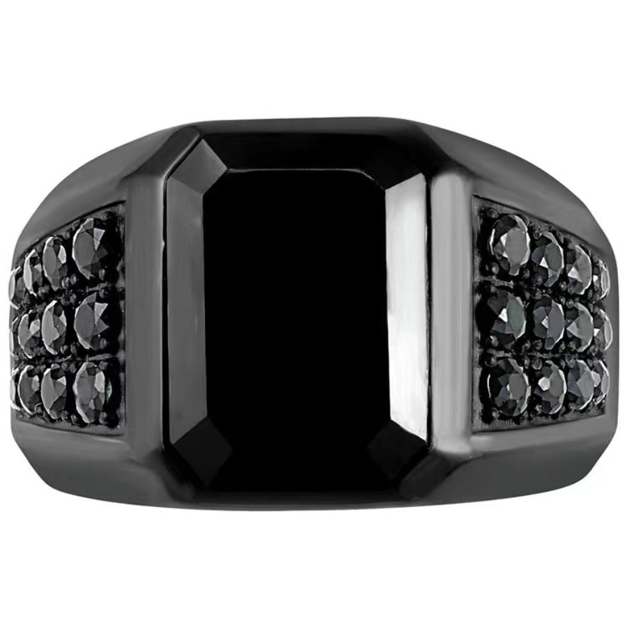 Men's Black Matte Classic Fashion Wedding Ring